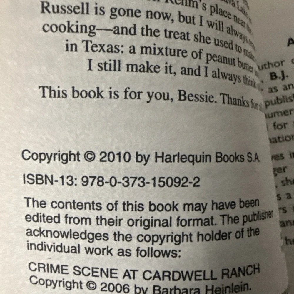 Crime Scene at Cardwell Ranch - Paperback By B. J. Daniels - GOOD